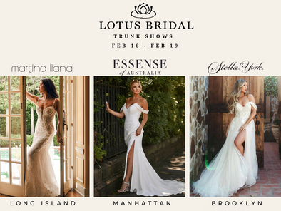 Exciting News: President's Day Weekend Trunk Shows at All Lotus Bridal Locations!