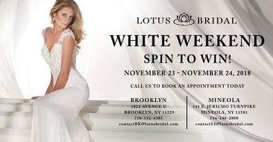 Spin to Win at Lotus Bridal's White Weekend