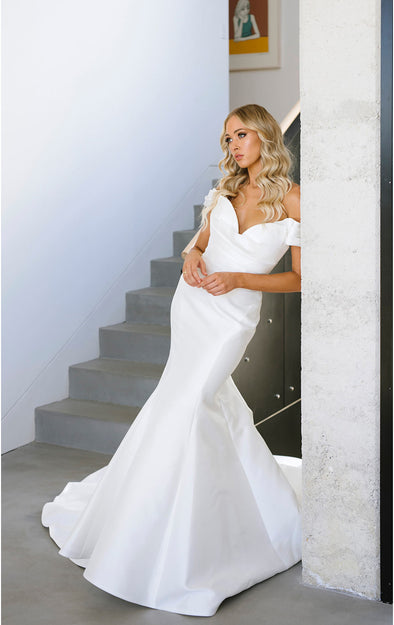 lotus silk wedding dress Lotus Lace and Silk Wedding Dress