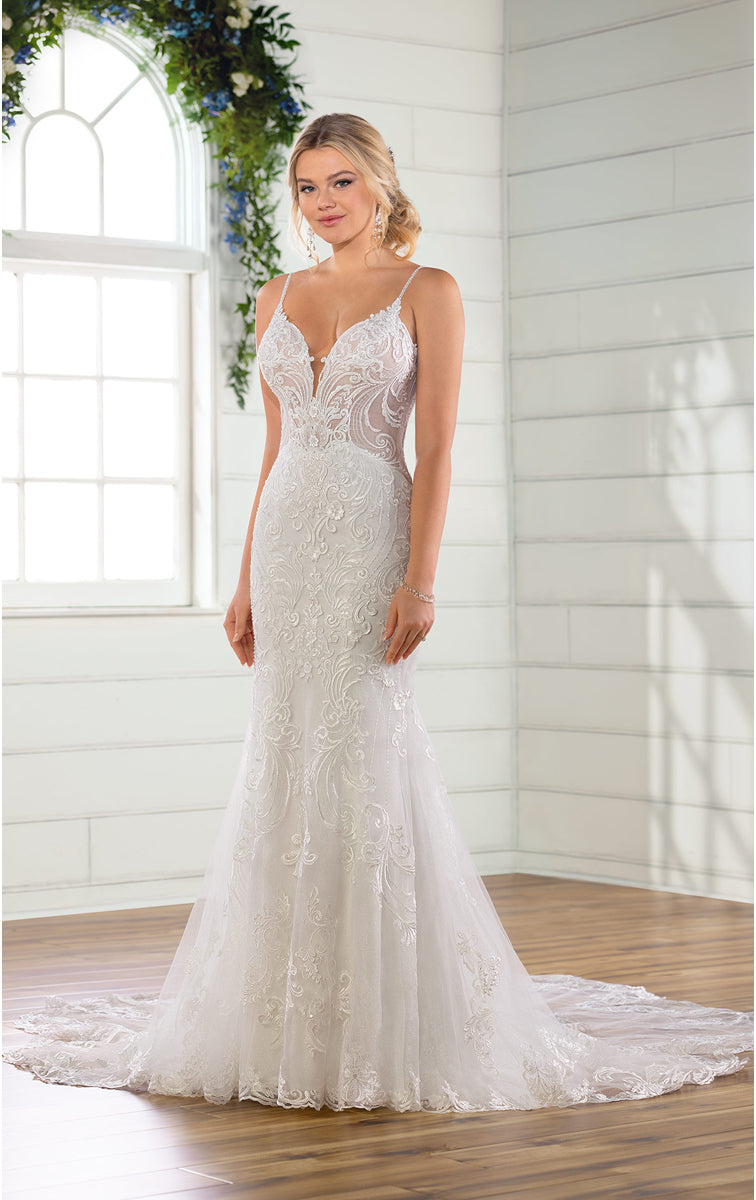 Porcelain cheap tulle illusion