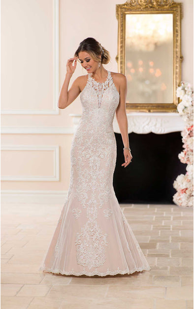 stella york pink wedding dress Tulle A-Line Wedding Gown