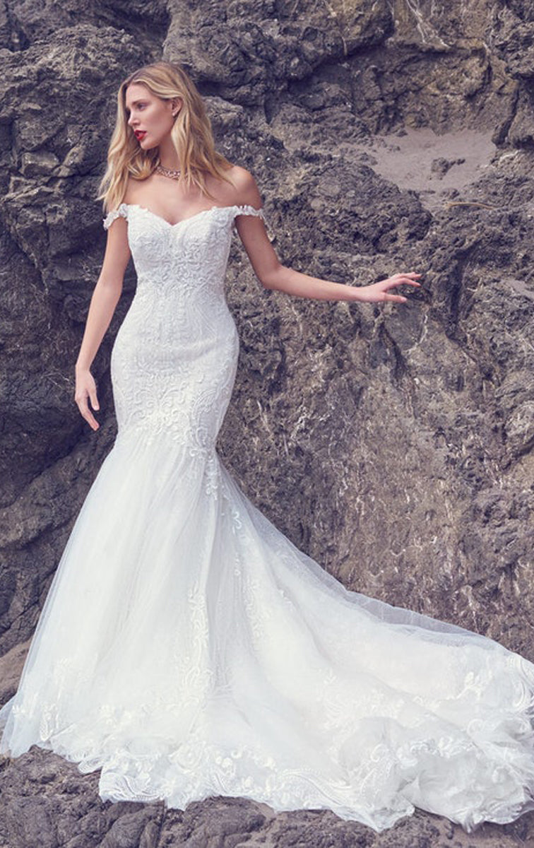 lynette off shoulder dress Lynette Fitted Off the Shoulder Bridesmaid Dress with Slit